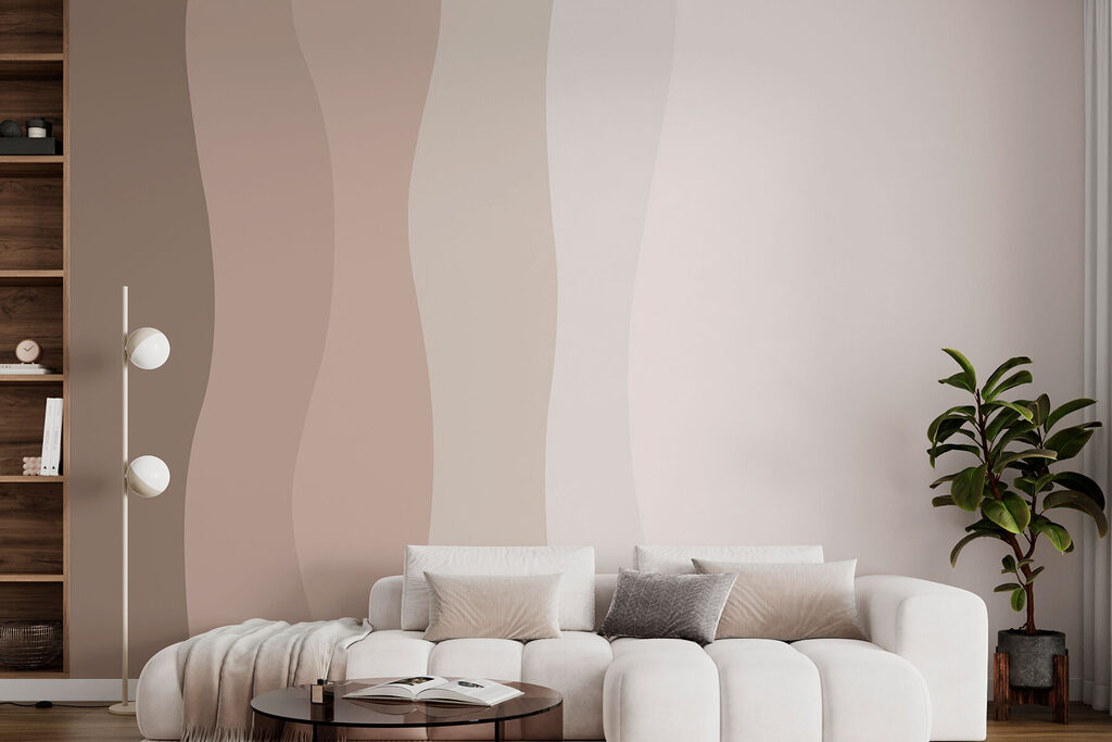 Fasce ondulate sul bianco — ambiente 1
