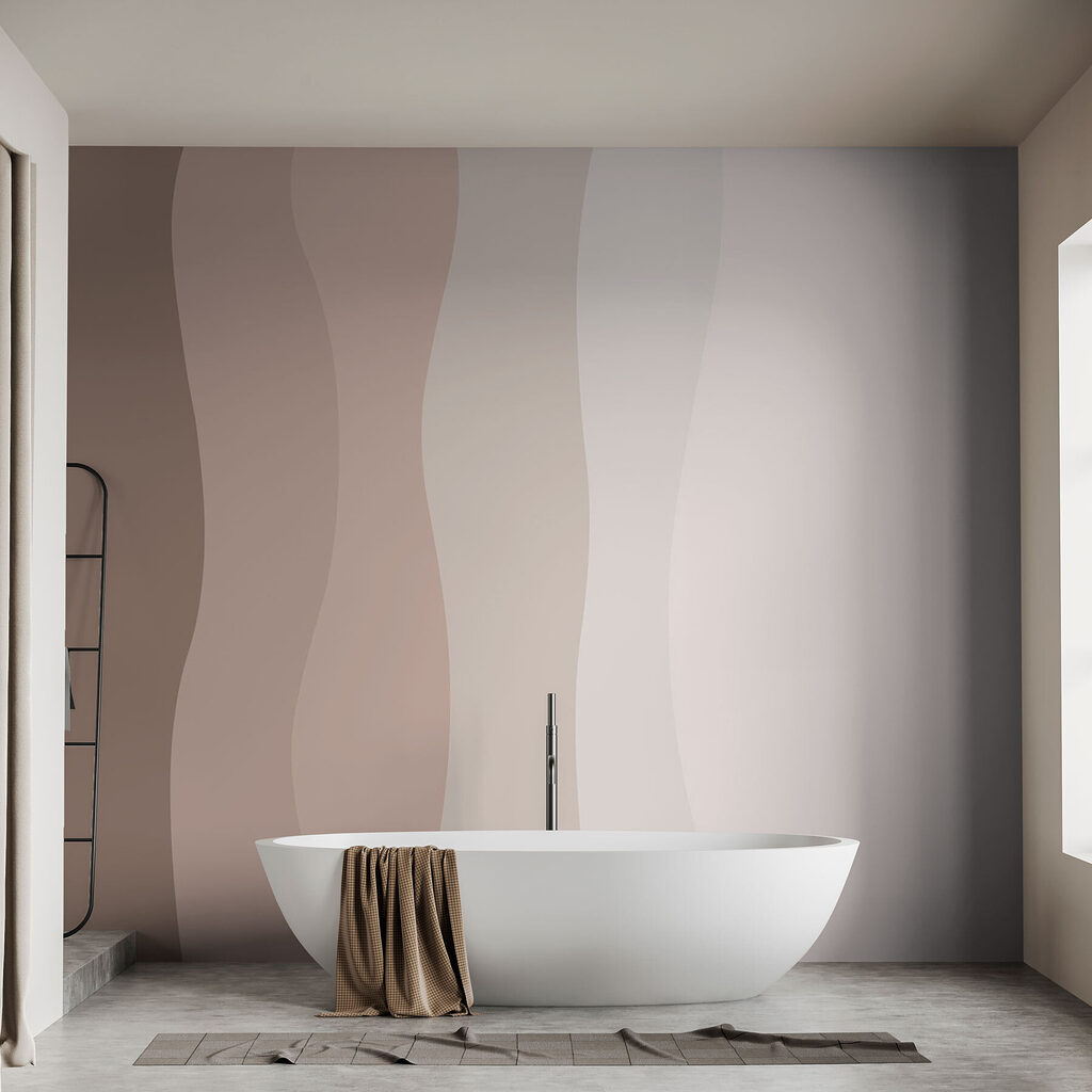 Fasce ondulate sul bianco — ambiente 2