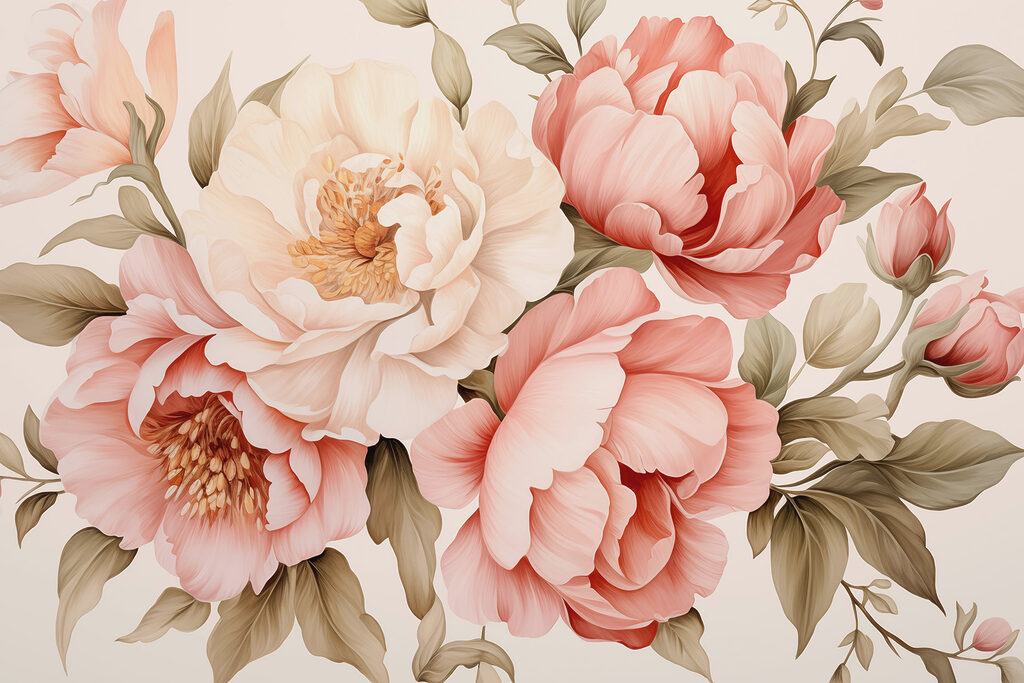 Rose in strati salmone — design completo