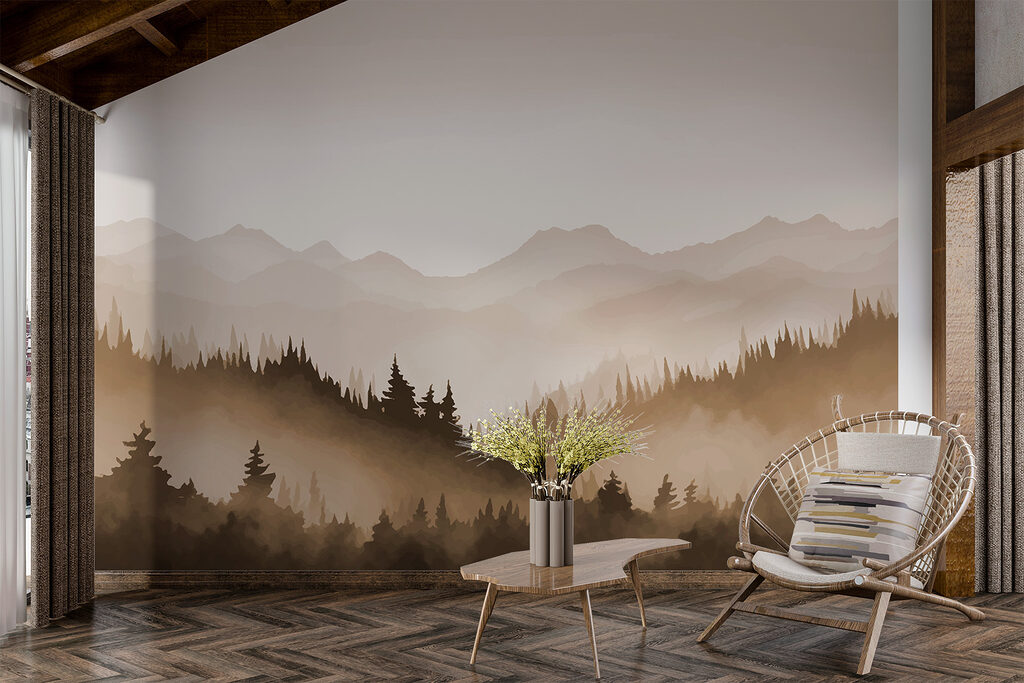 Pinete davanti alle montagne — ambiente 3