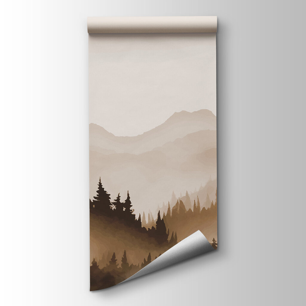 Pinete davanti alle montagne — vista del prodotto
