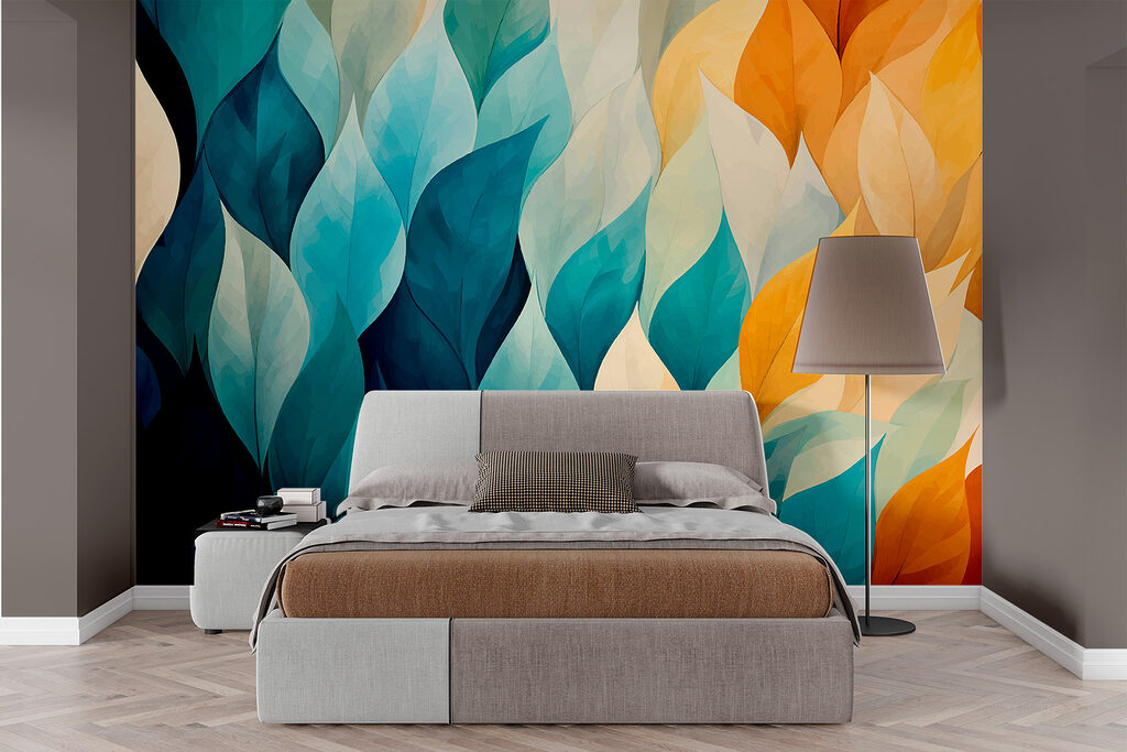 Foglie turchesi e terrose — ambiente 1
