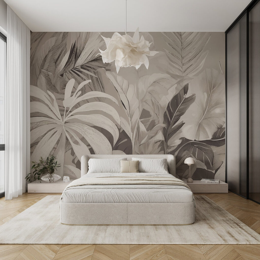 Foglie tropicali grigie — ambiente 3