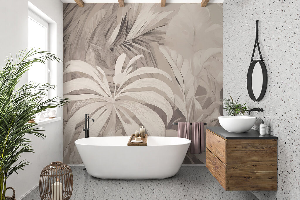 Foglie tropicali grigie — ambiente 2