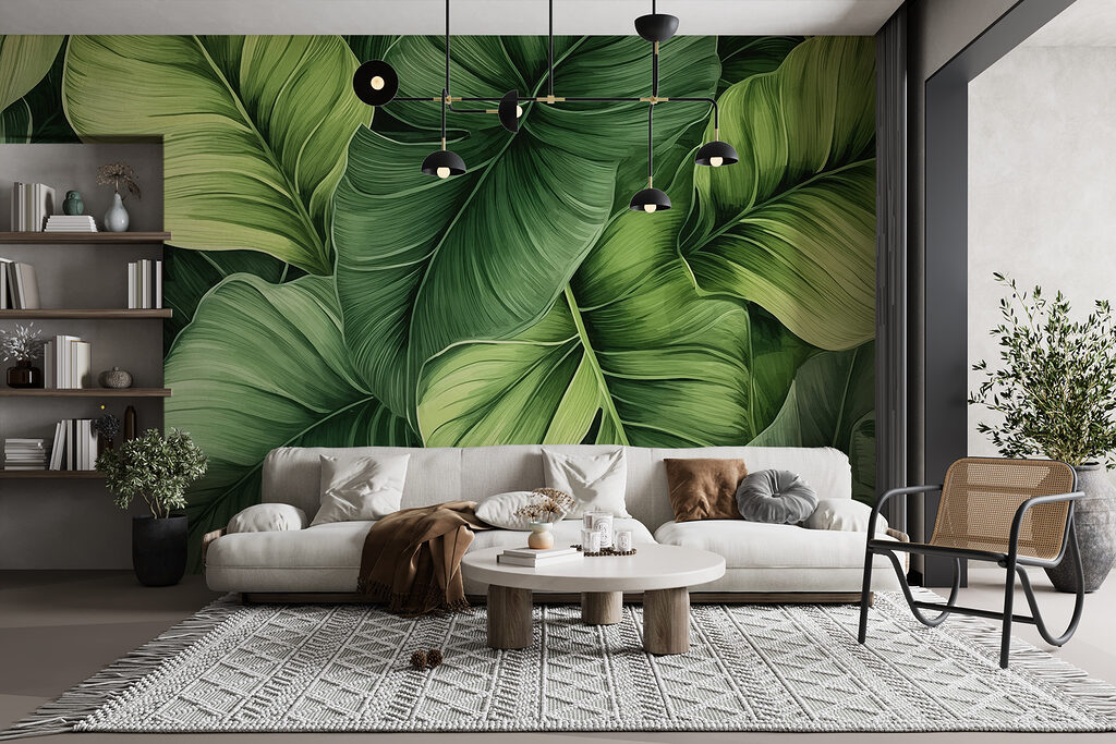 Foglie verdi con pieghe — ambiente 1
