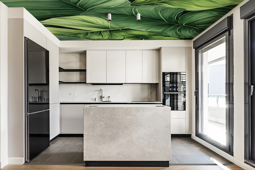Foglie verdi con pieghe — ambiente 3