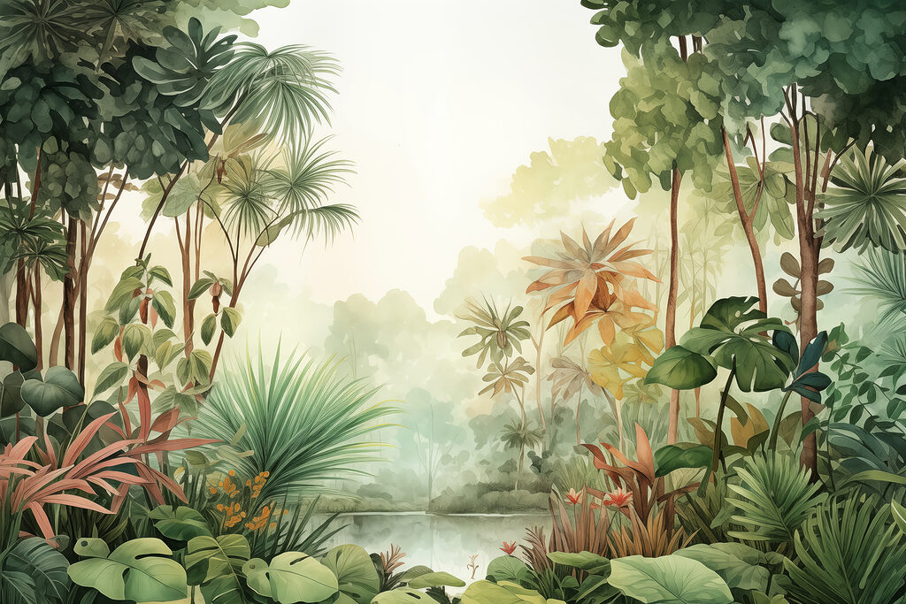 Palme sull’acqua calma — design completo