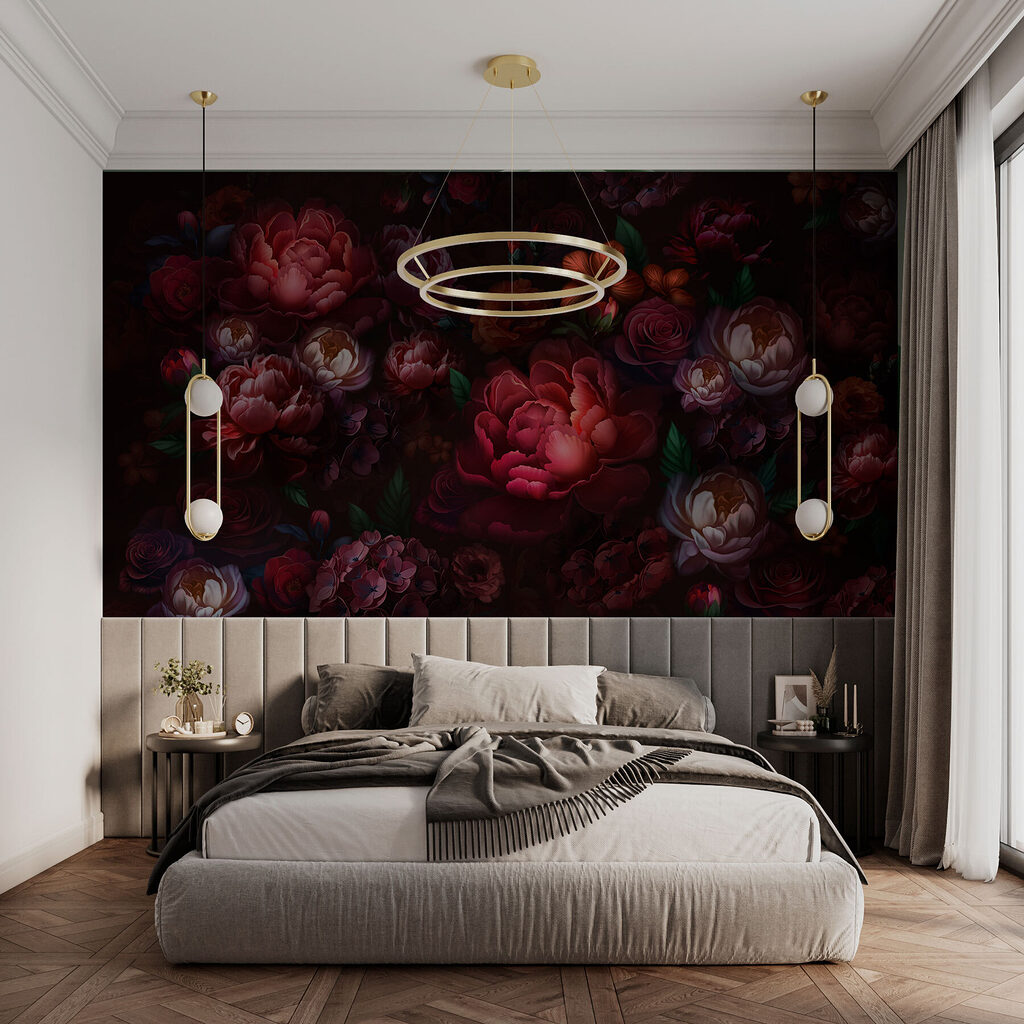 Fiori rossi nella notte — ambiente 2