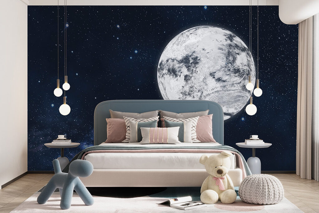 Luna nella notte stellata — ambiente 5