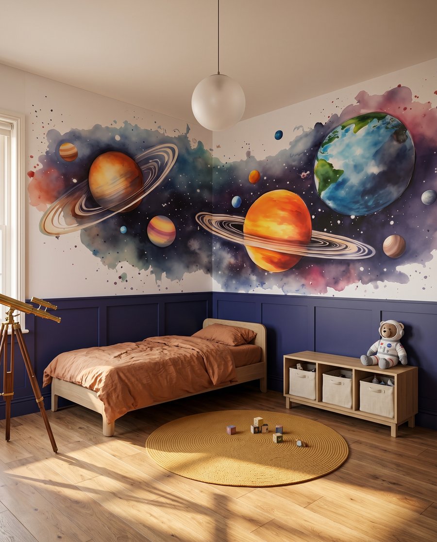 Pianeti su macchie colorate — ambiente 4
