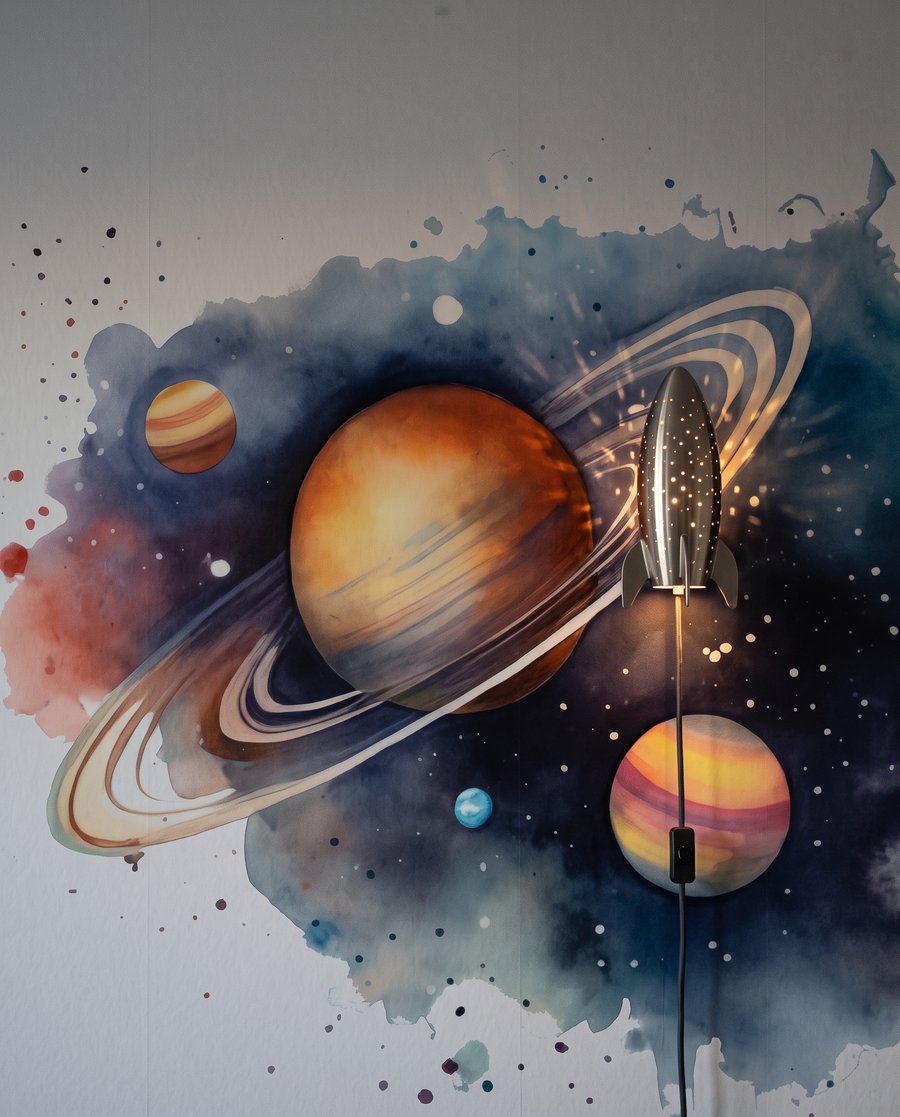 Pianeti su macchie colorate — dettaglio