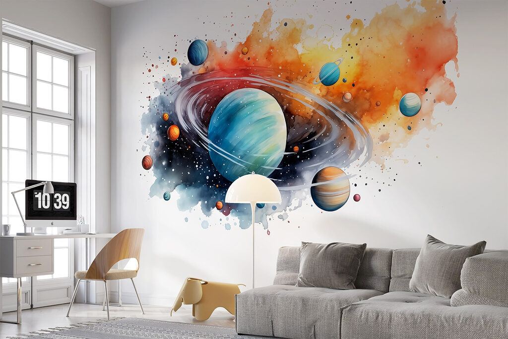Pianeta ad anelli colorato — ambiente 2