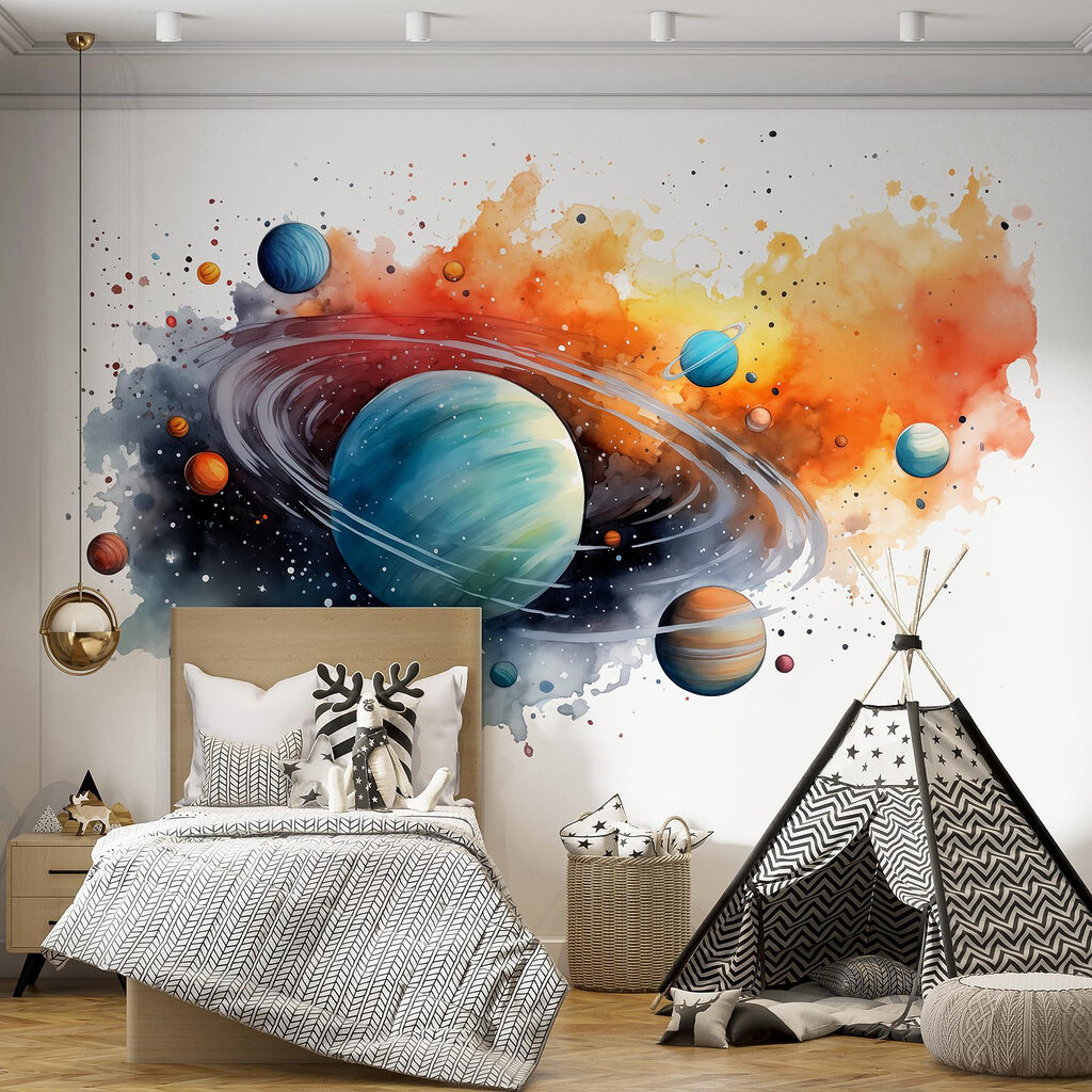 Pianeta ad anelli colorato — ambiente 4