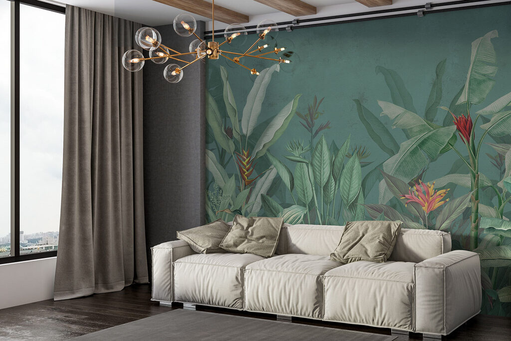 Foglie tropicali su petrolio — ambiente 3