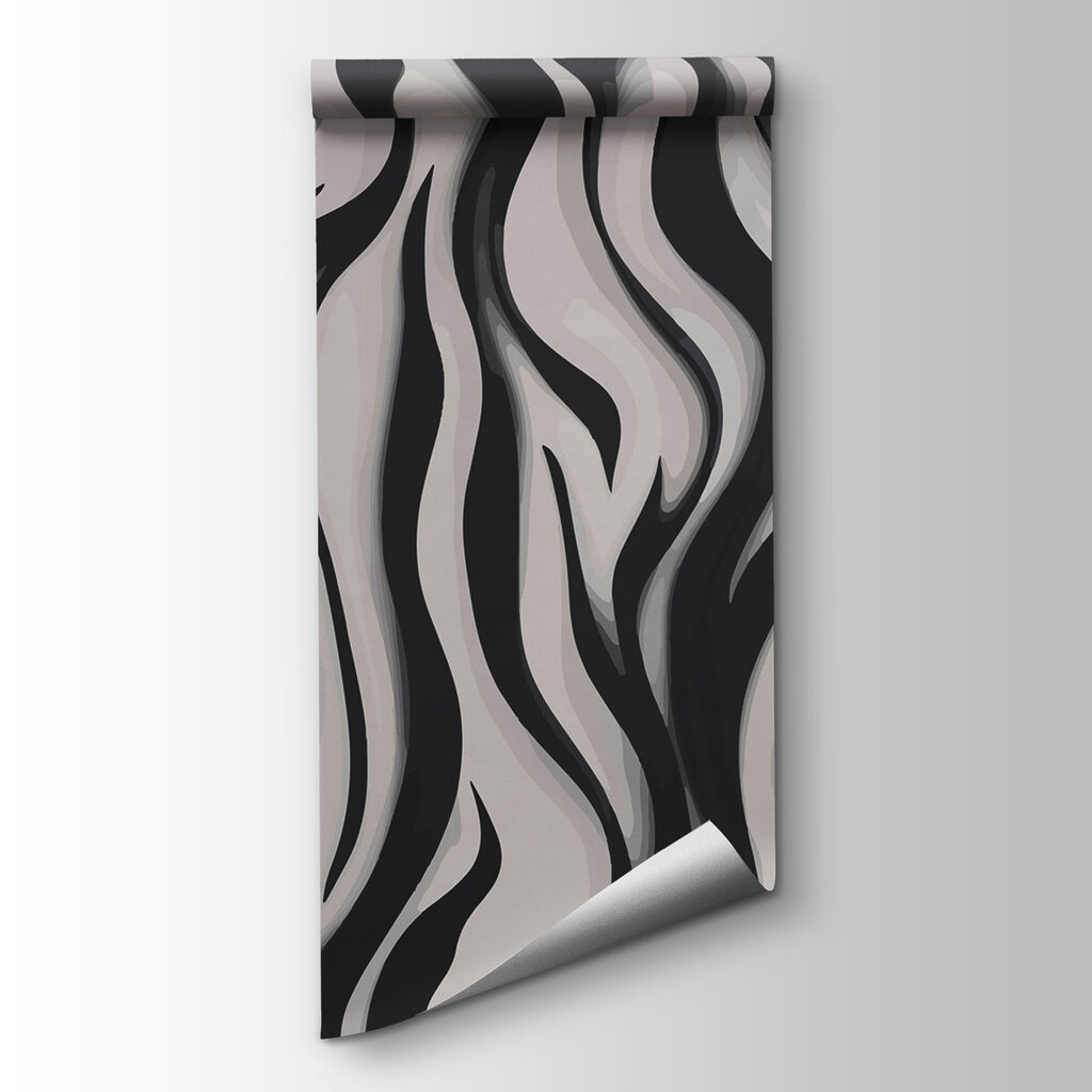 Zebra stilizzata con curve — vista del prodotto