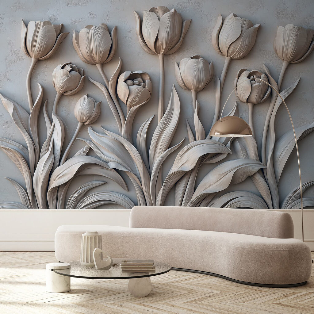 Tulipani su lunghi steli — ambiente 2