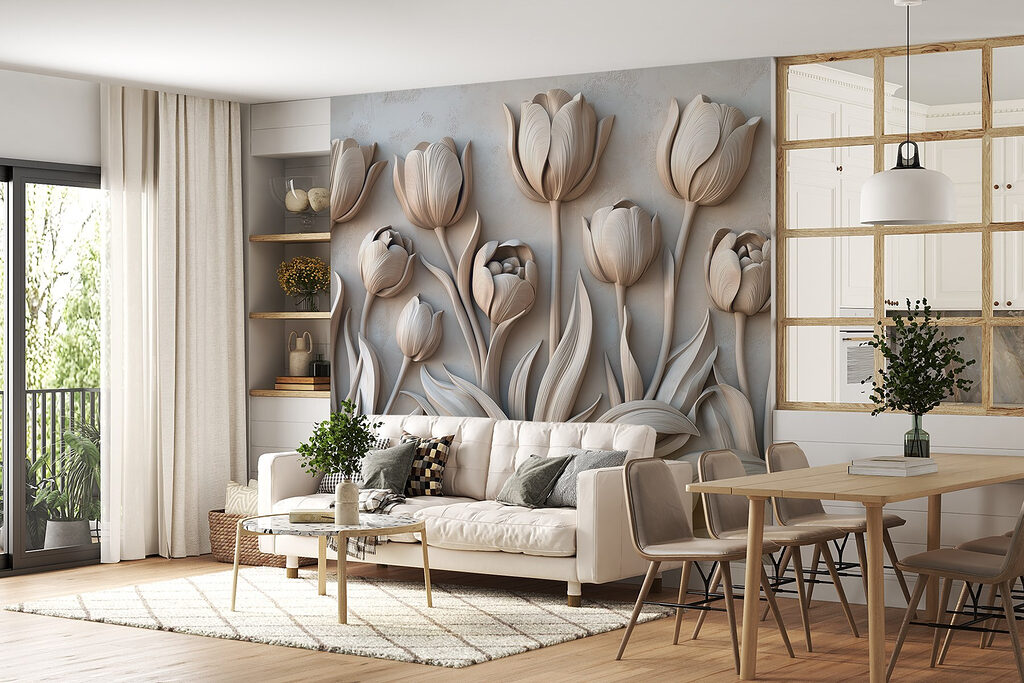 Tulipani su lunghi steli — ambiente 3