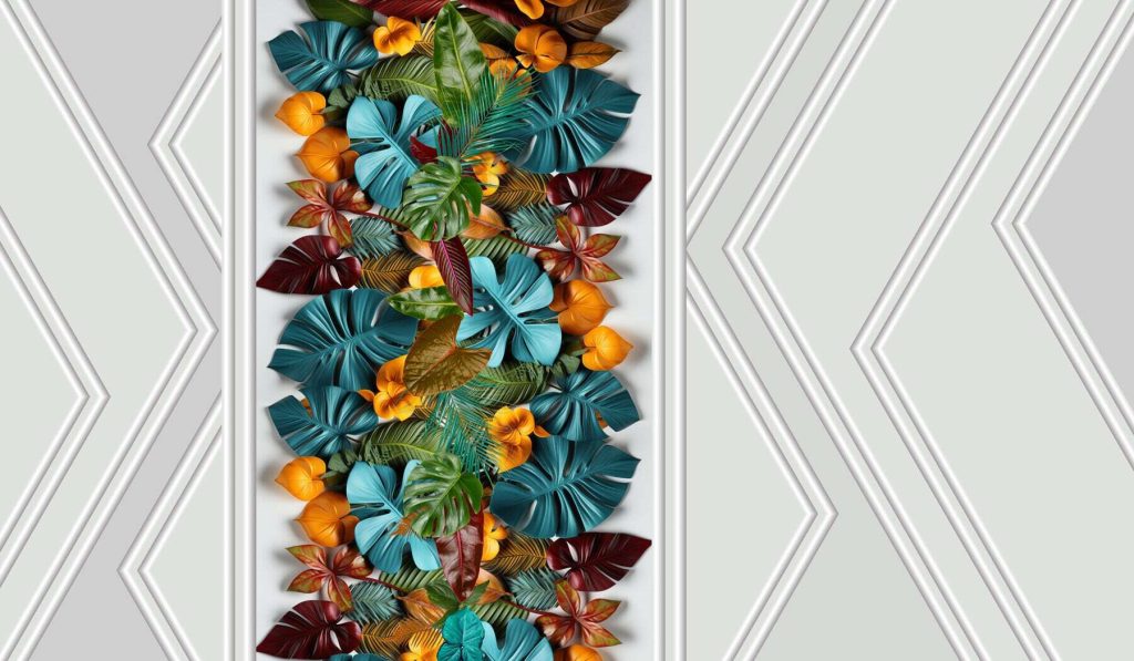 Fascia di foglie colorate — design completo