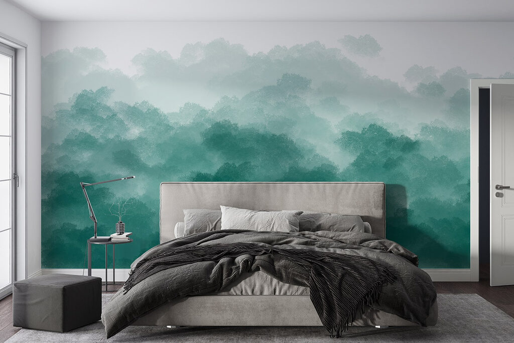 Chiome verdi ad acquerello — ambiente 1