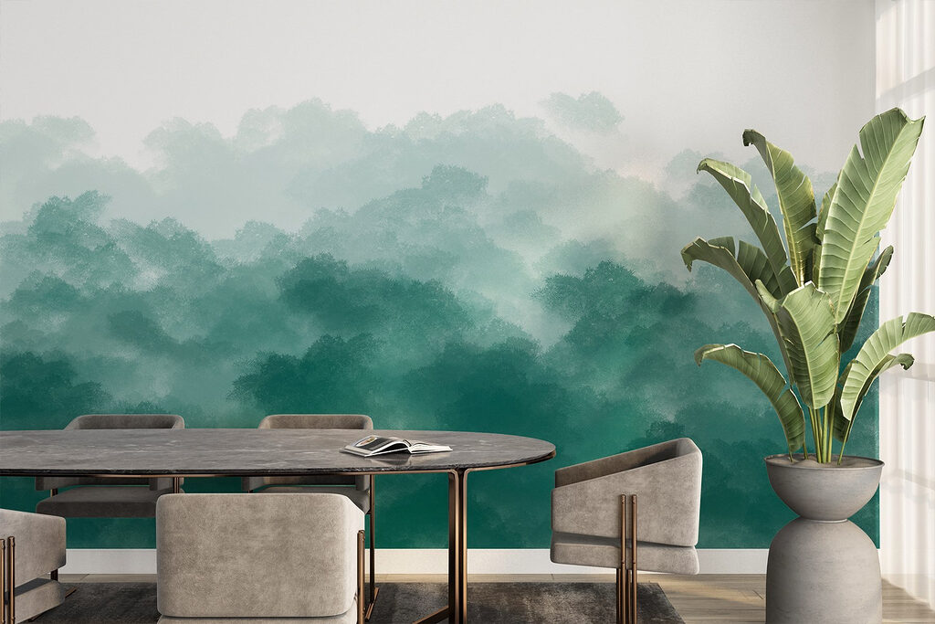 Chiome verdi ad acquerello — ambiente 2