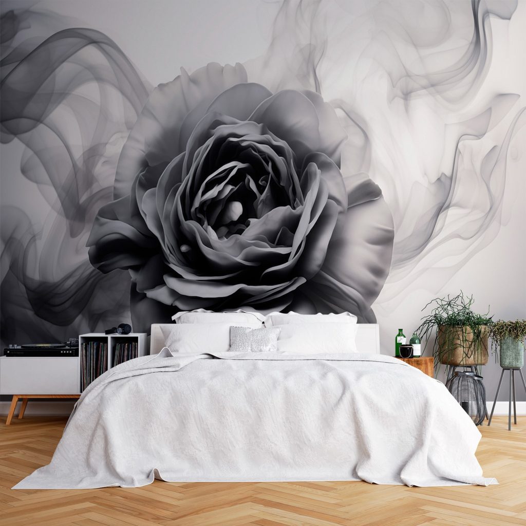 Rosa grigia nel fumo — ambiente 1