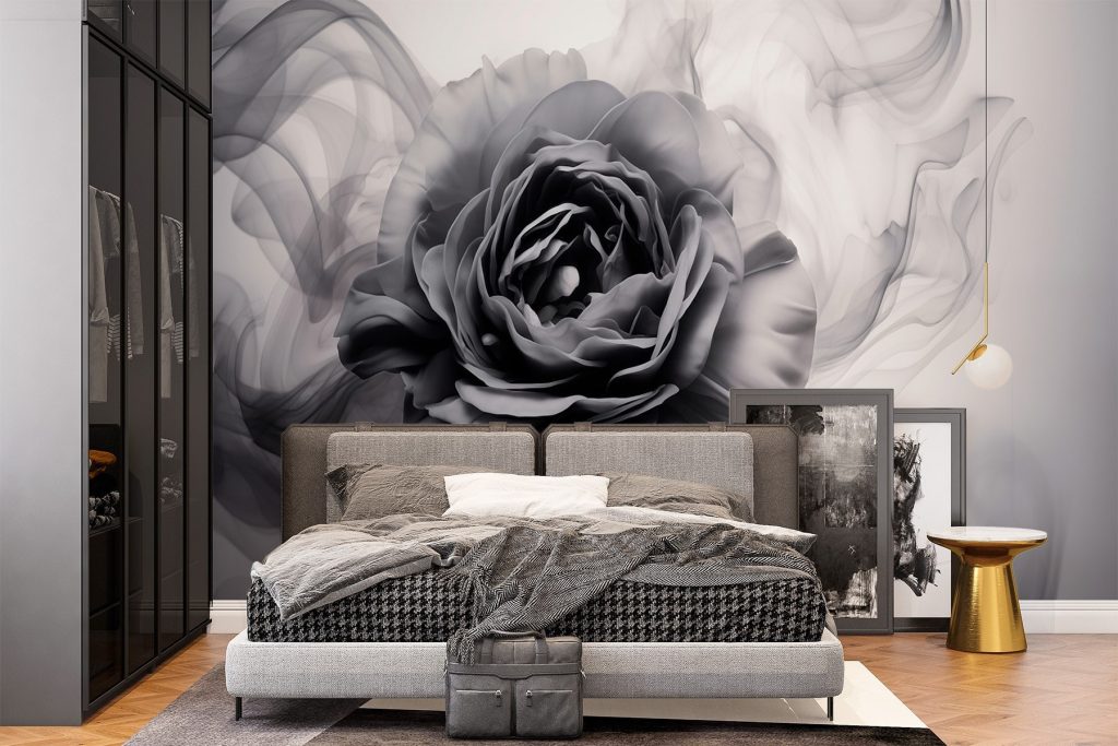 Rosa grigia nel fumo — ambiente 3