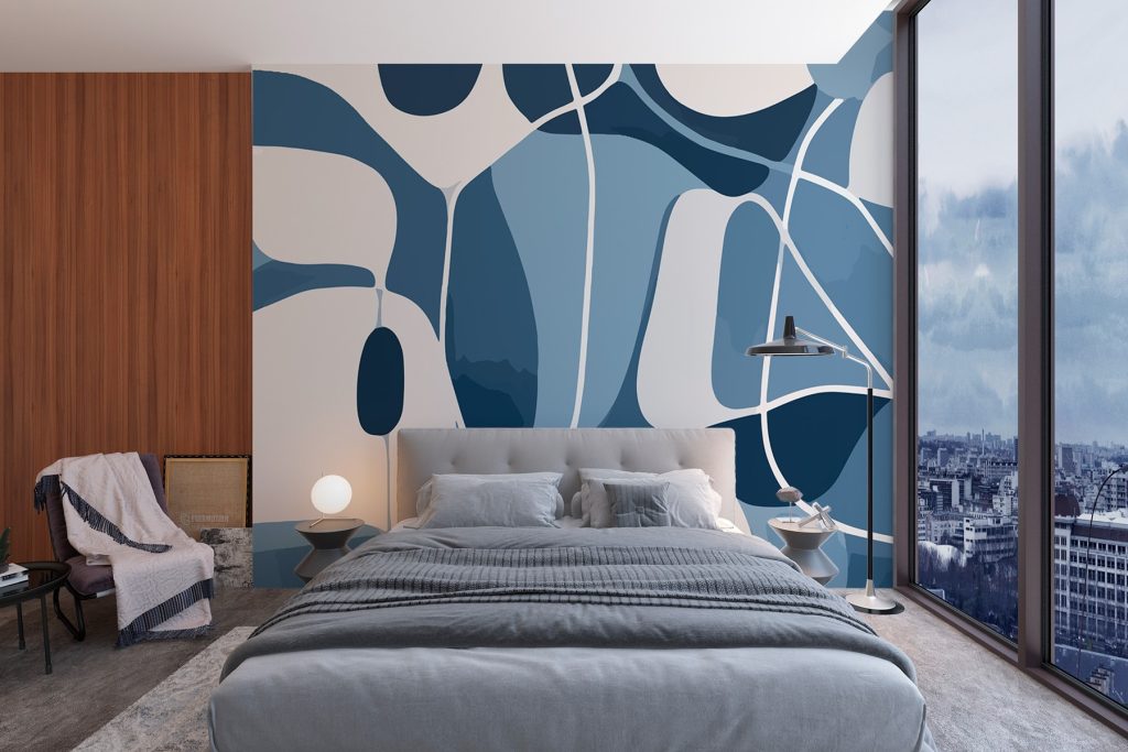 Tessere blu incastrate — ambiente 2