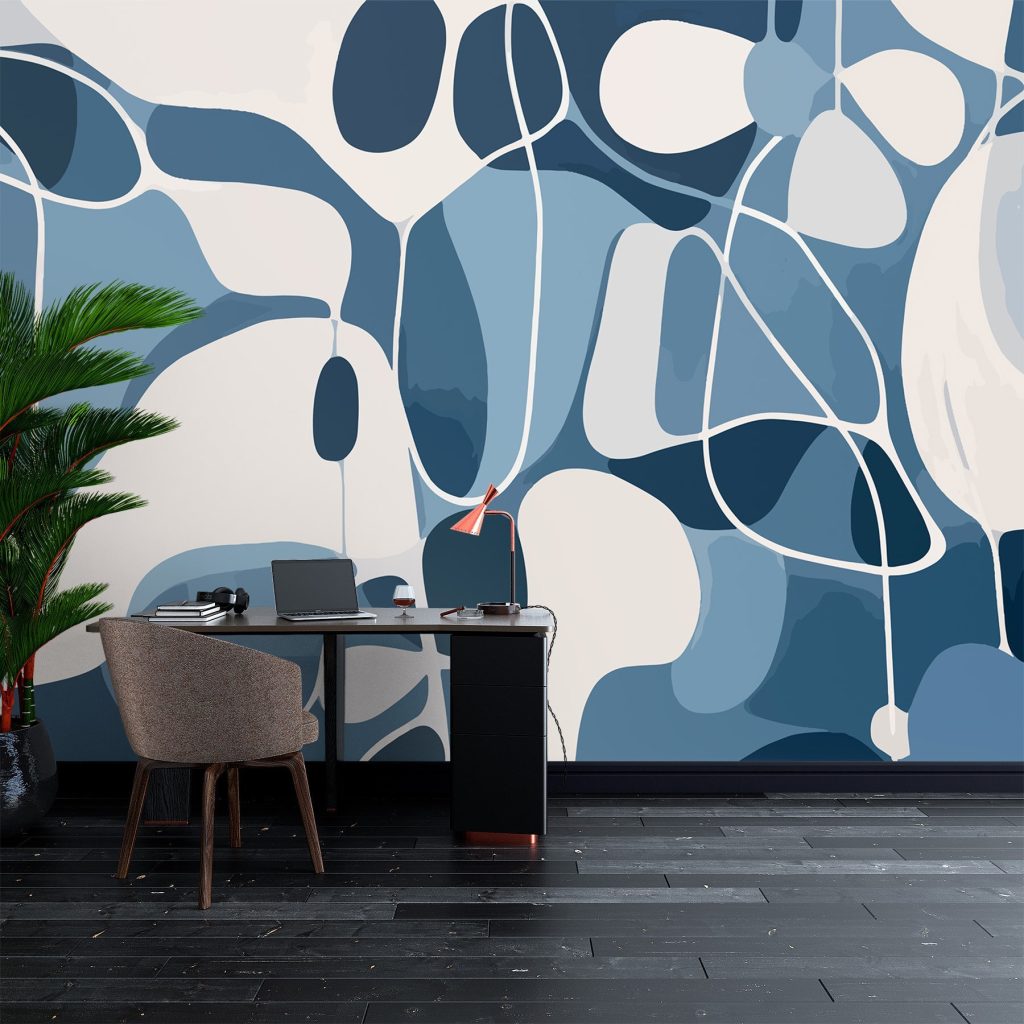 Tessere blu incastrate — ambiente 3