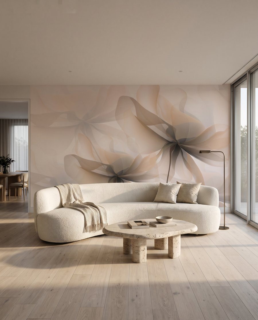 Corolle rosa sovrapposte in un ambiente