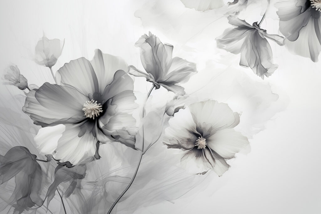 Fiori sciolti ad acquerello — design completo