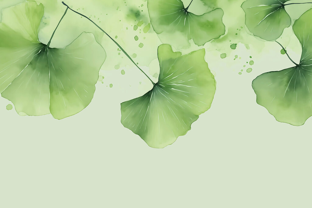 Foglie rotonde su steli — design completo