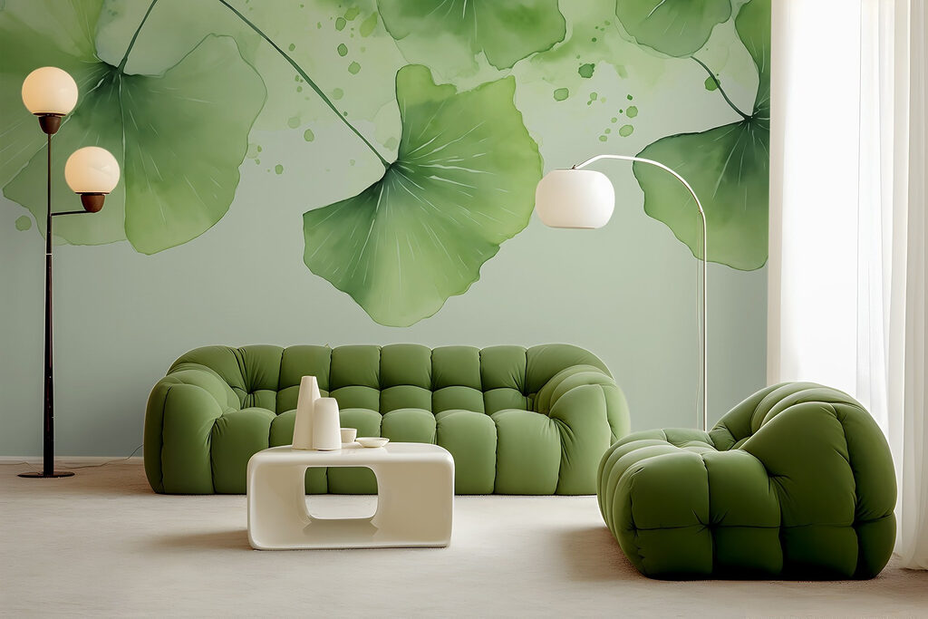 Foglie rotonde su steli — ambiente 2