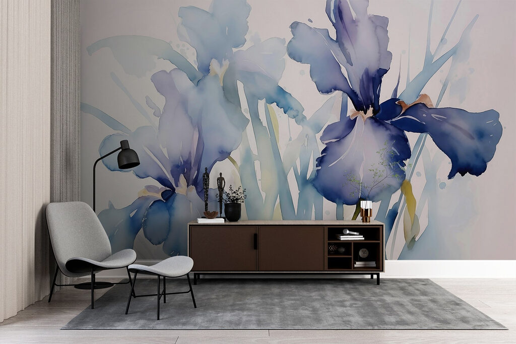 Iris blu dipinti — ambiente 2