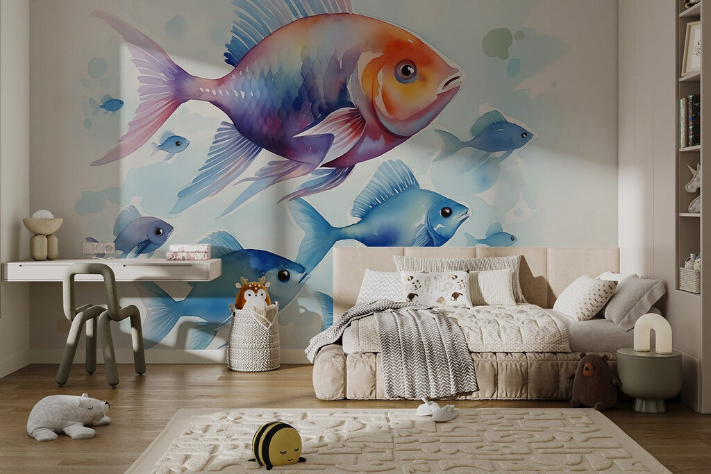 Pesci colorati ad acquerello — ambiente 2