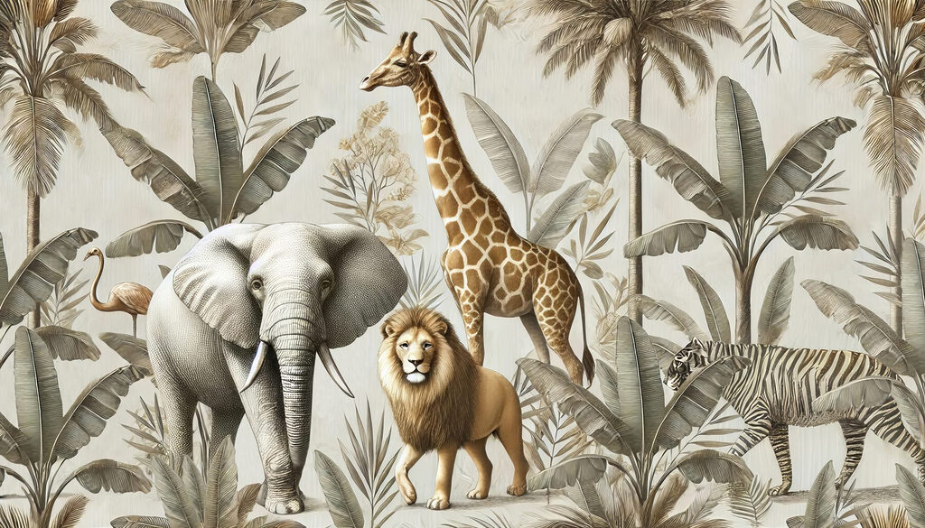 Animali sotto le palme — design completo