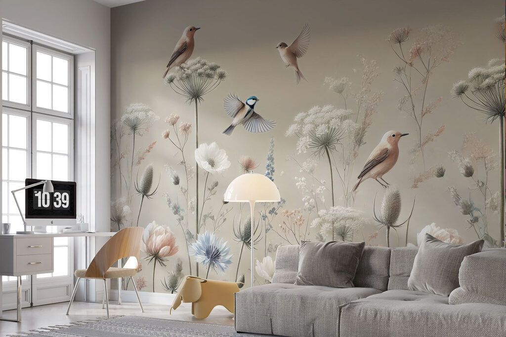 Uccellini tra i fiori — ambiente 6