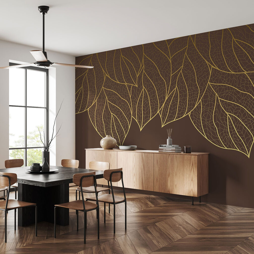 Linee dorate di foglie — ambiente 3