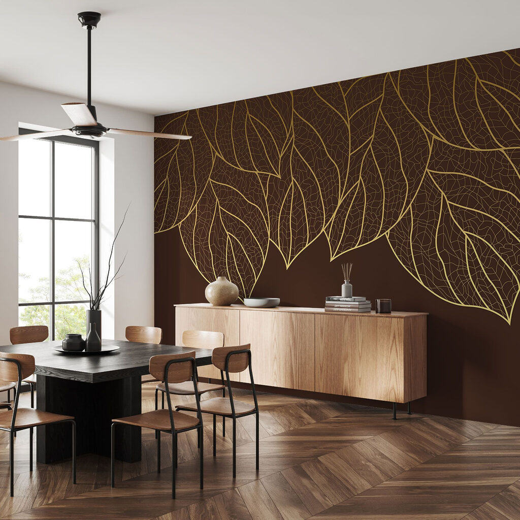 Linee dorate di foglie — ambiente 3