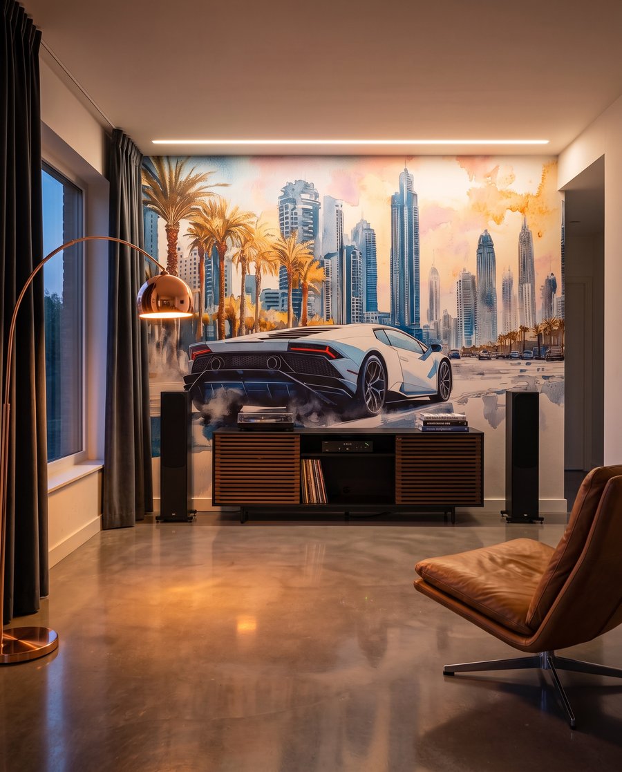 Auto sportiva bianca — ambiente 2