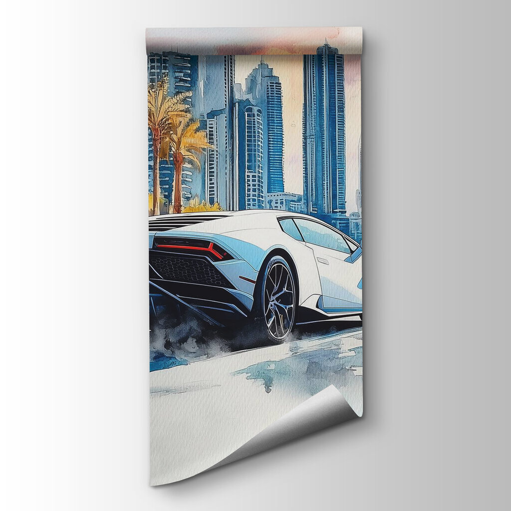 Auto sportiva bianca — vista del prodotto