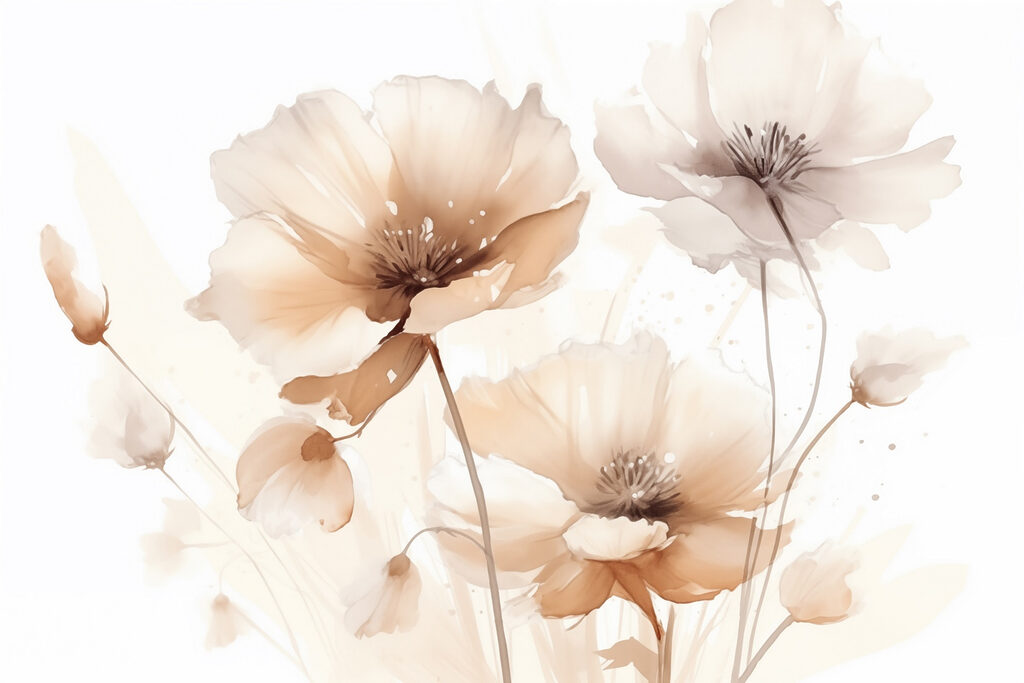 Bouquet sciolto all’acquerello — design completo