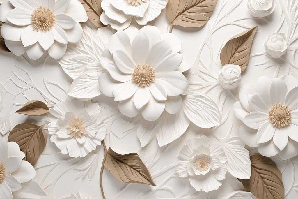 Grandi fiori e boccioli — design completo