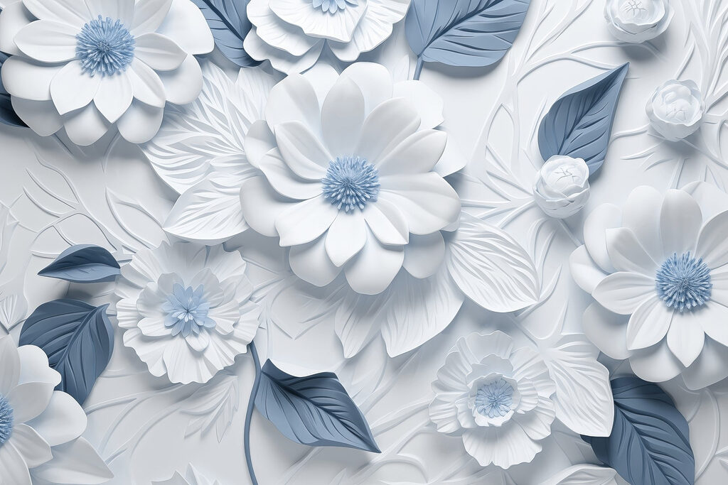 Grandi fiori e boccioli — design completo