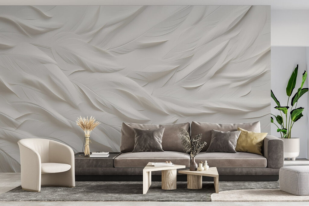 Foglie bianche ondulate — ambiente 2