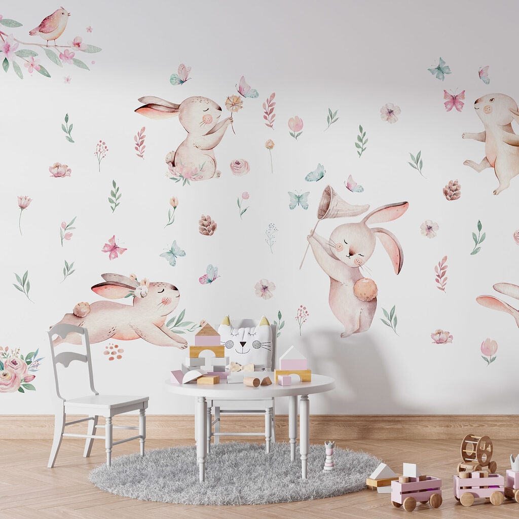 Coniglietti tra i fiori — ambiente 2