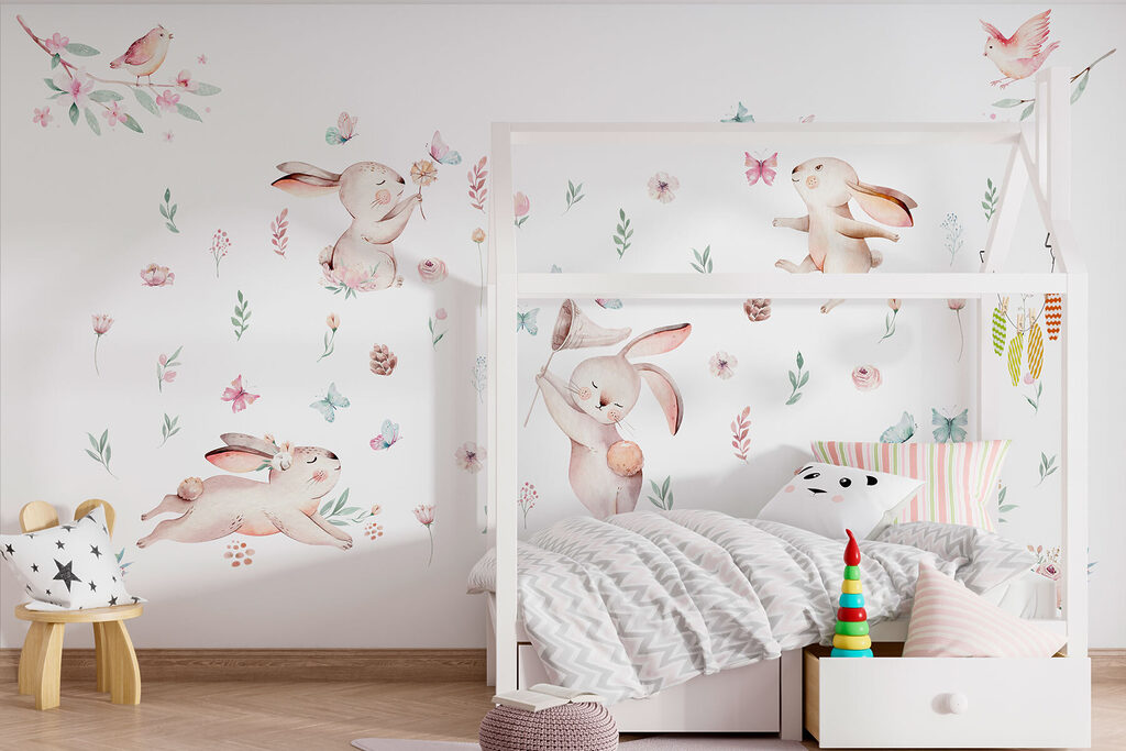 Coniglietti tra i fiori — ambiente 3