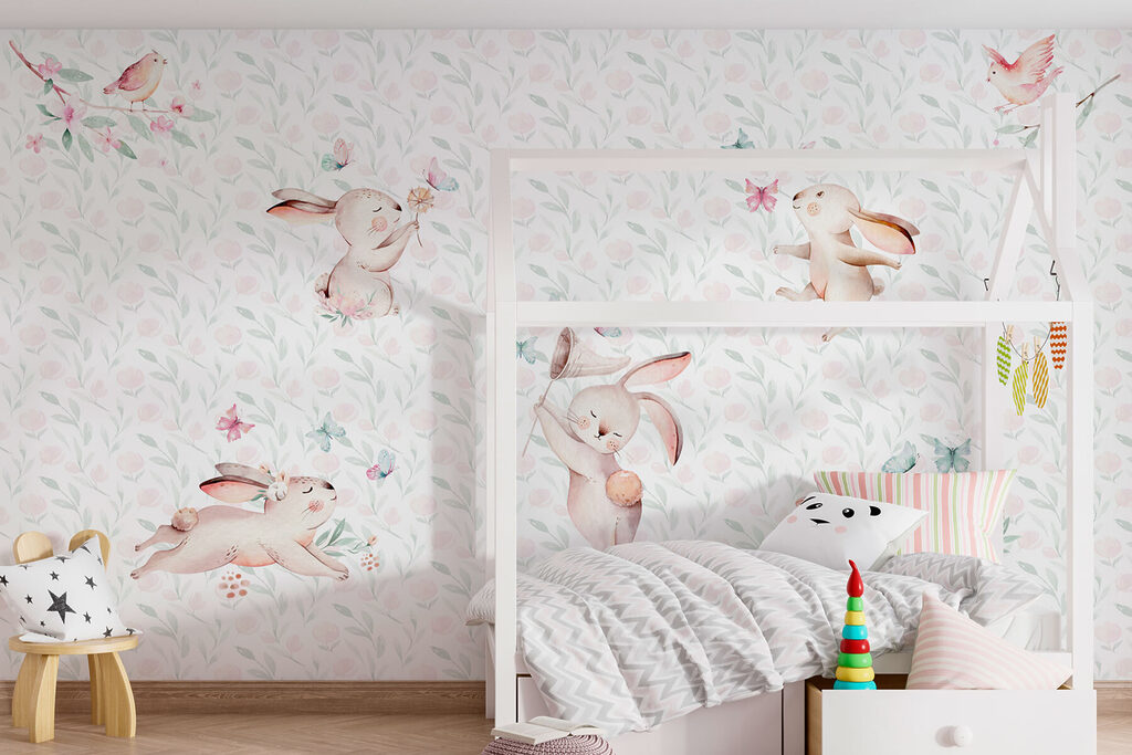 Coniglietti tra i fiori — ambiente 3