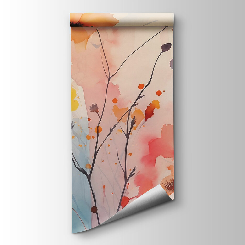 Fiori tra macchie colorate — vista del prodotto