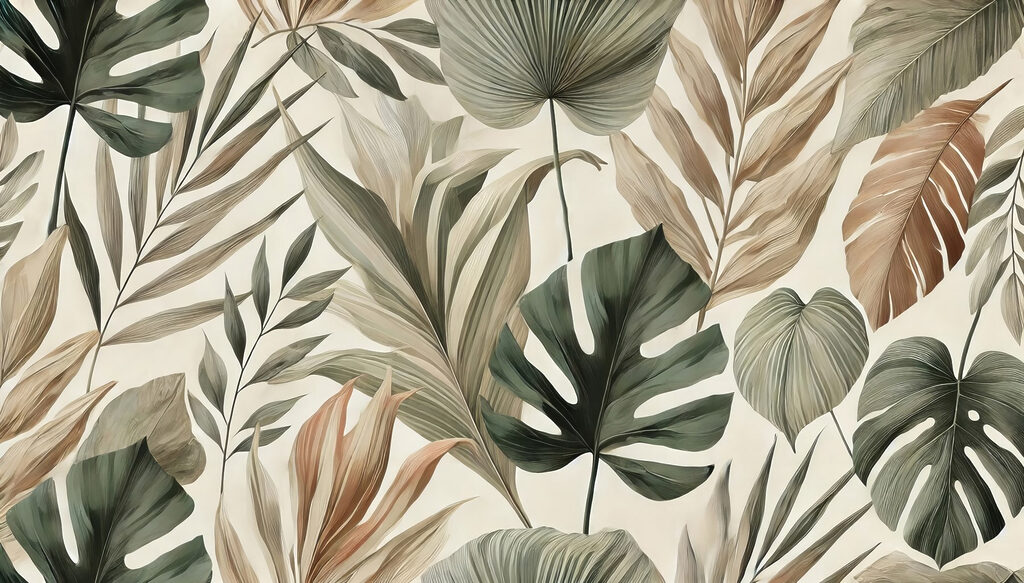 Foglie tropicali naturali — design completo