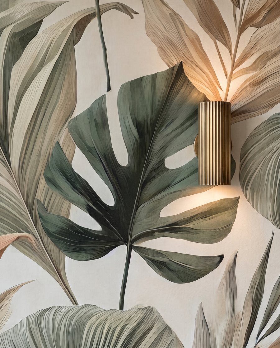 Foglie tropicali naturali — dettaglio